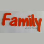 Plexiglas bokstav Familie , høyde 30 cm