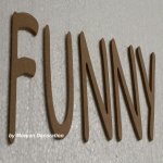 Dekorativ trebokstav FUNNY
