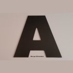 Plastbokstav PVC svart ARIAL BLACK