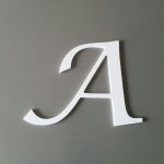 Plastbokstav PVC LUCIDA CALLIGRAPHY