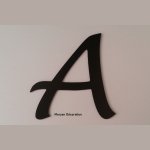 Plastbokstaver PVC svart LUCIDA HANDWRITING