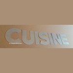 Dekorativ bokstav i sink CUISINE 10 cm