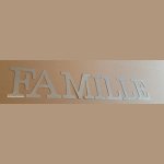 Dekorativ bokstav i sink FAMILY 10 cm
