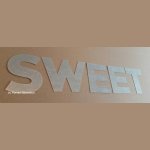 Dekorativ bokstav i sink SWEET 10 cm
