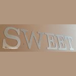 Dekorativ bokstav i sink SWEET 10 cm