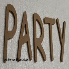 Dekorativ trebokstav PARTY