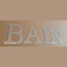 Dekorativ sinkbokstav BAIN 10 cm