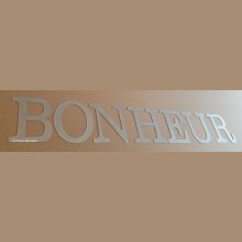 Dekorativ sink bokstav BONHEUR 10 cm