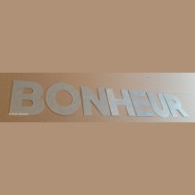 Dekorativ sink bokstav BONHEUR 10 cm