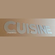 Dekorativ bokstav i sink CUISINE 10 cm