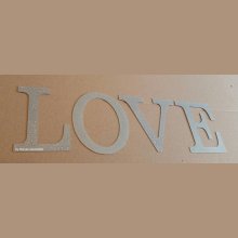 Dekorativ bokstav i sink LOVE 10 cm