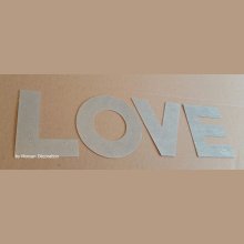 Dekorativ bokstav i sink LOVE 20 cm
