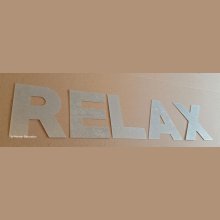 Dekorativ bokstav i sink RELAX 30 cm