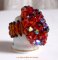 Topas ring med Swarovski krystallfasetter og spinnere