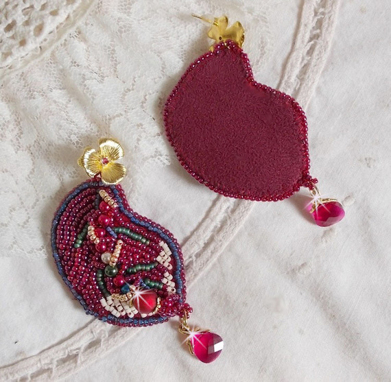 BO Enchantement d'Automne brodert med Swarovski-krystaller, perler og frøperler