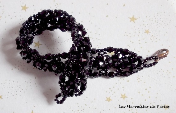 Starry Night armbånd med fasetter og Swarovski-krystaller