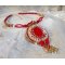 Nous Deux Haute-Couture barokk anheng brodert med halvedelperler og Swarovski krystall 
