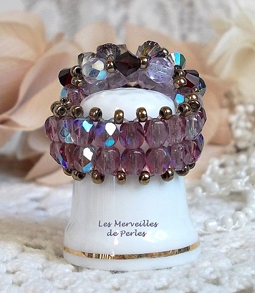 Charmeuse Ring med Swarovski krystallfasetter og spinnere