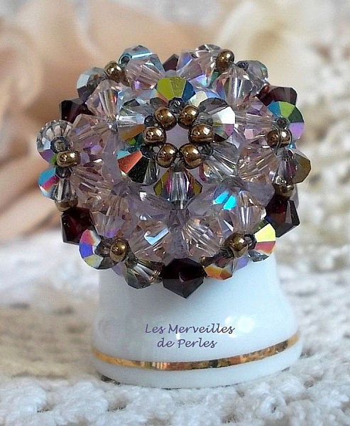 Charmeuse Ring med Swarovski krystallfasetter og spinnere