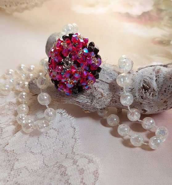 Elegance ring med Swarovski krystallfasetter og spinnere