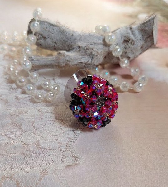 Elegance ring med Swarovski krystallfasetter og spinnere