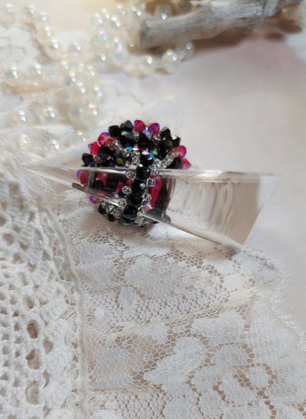Elegance ring med Swarovski krystallfasetter og spinnere