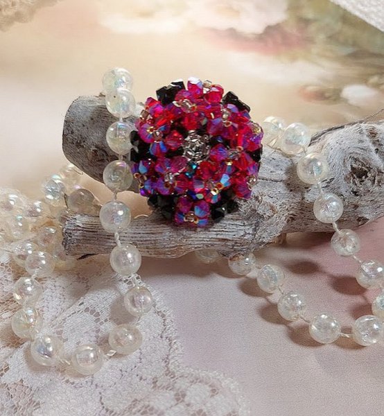 Elegance ring med Swarovski krystallfasetter og spinnere