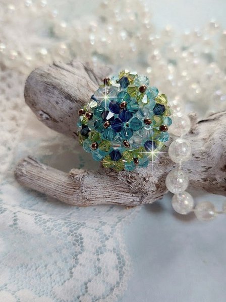 Hope ring med Swarovski krystallfasetter og spinnere