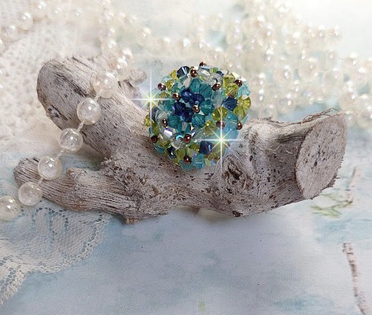 Hope ring med Swarovski krystallfasetter og spinnere