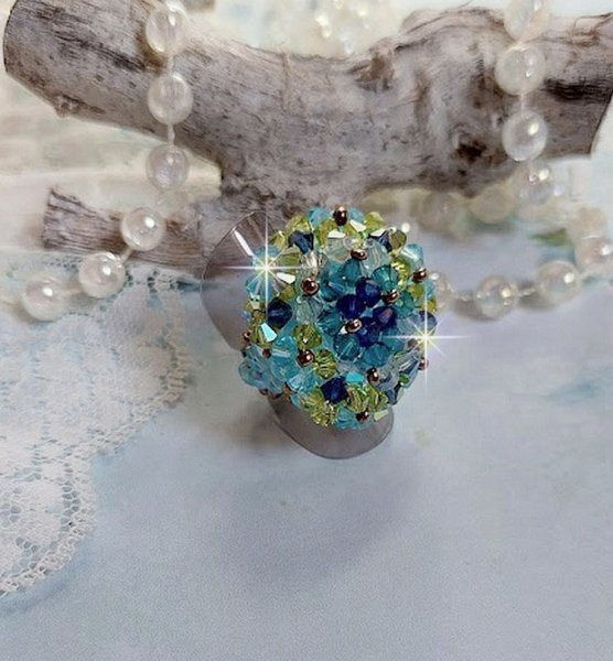 Hope ring med Swarovski krystallfasetter og spinnere