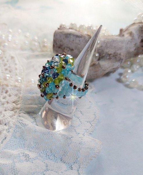 Hope ring med Swarovski krystallfasetter og spinnere