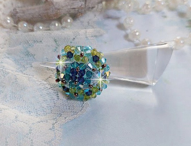 Hope ring med Swarovski krystallfasetter og spinnere