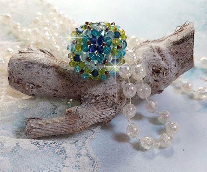 Hope ring med Swarovski krystallfasetter og spinnere