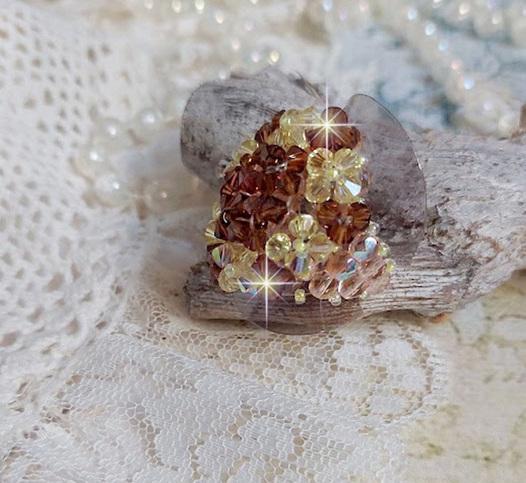 Stjernering med Swarovski krystallfasetter og spinnere