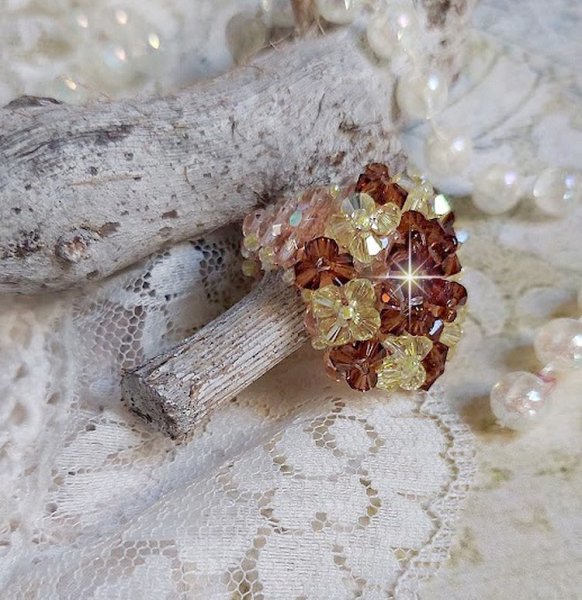 Stjernering med Swarovski krystallfasetter og spinnere