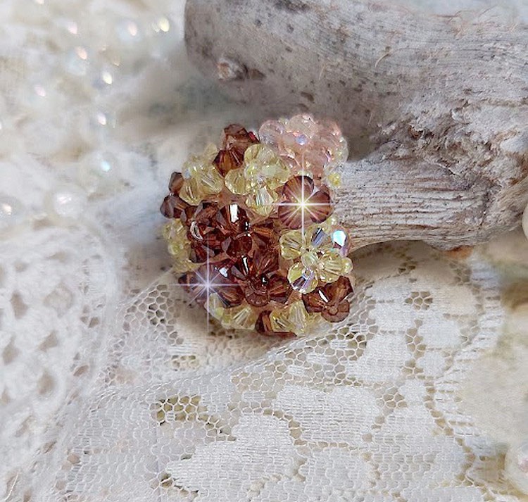 Stjernering med Swarovski krystallfasetter og spinnere