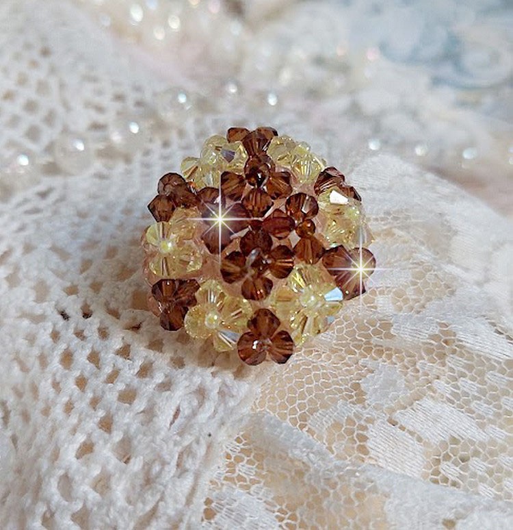 Stjernering med Swarovski krystallfasetter og spinnere