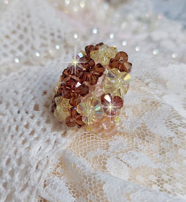 Stjernering med Swarovski krystallfasetter og spinnere