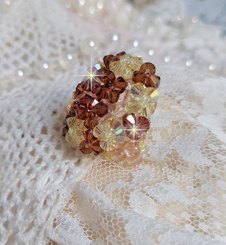 Stjernering med Swarovski krystallfasetter og spinnere