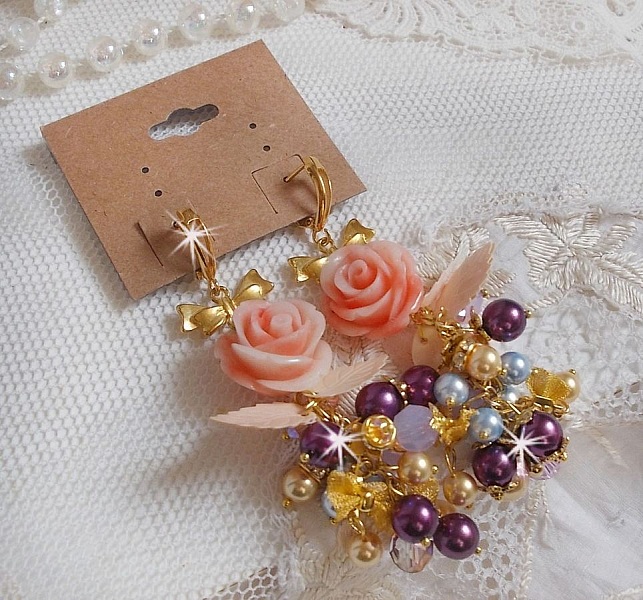 BO Bell'issim P&ecirc;che et Cr&egrave;me avec des Cristaux de Swarovski 