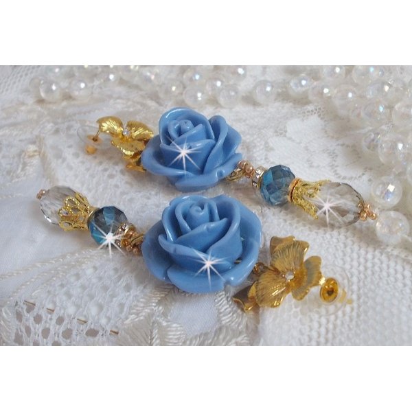 Bell'issim Pink Blue Bearded Boards laget med Swarovski Crystals og Bohemian Crystal