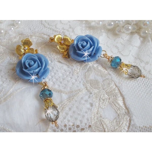 Bell'issim Pink Blue Bearded Boards laget med Swarovski Crystals og Bohemian Crystal