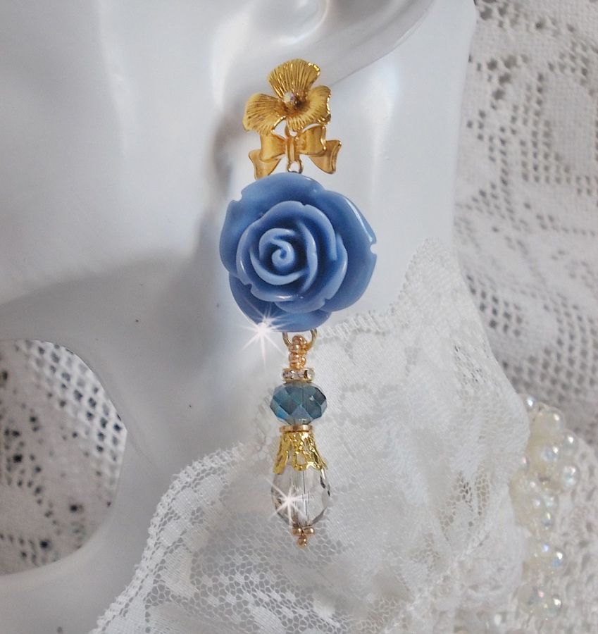 Bell'issim Pink Blue Bearded Boards laget med Swarovski Crystals og Bohemian Crystal
