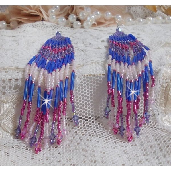 BO Constellation med Swarovski-krystaller, Miyuki-perler og r&oslash;r