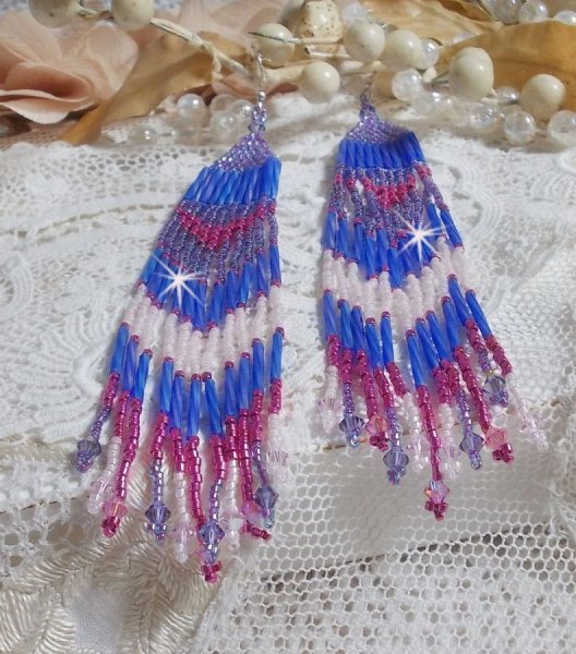 BO Constellation med Swarovski-krystaller, Miyuki-perler og r&oslash;r