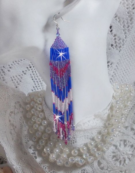 BO Constellation med Swarovski-krystaller, Miyuki-perler og r&oslash;r