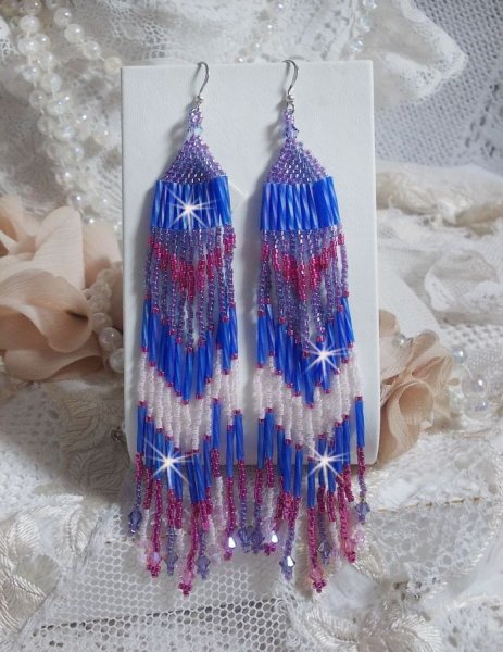 BO Constellation med Swarovski-krystaller, Miyuki-perler og r&oslash;r