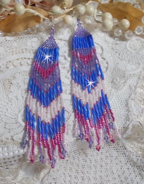 BO Constellation med Swarovski-krystaller, Miyuki-perler og r&oslash;r