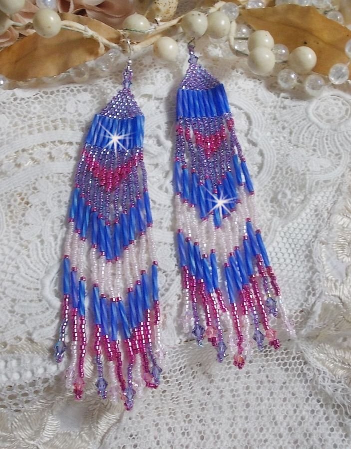 BO Constellation med Swarovski-krystaller, Miyuki-perler og rør