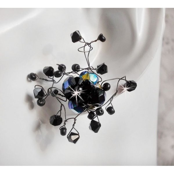 BO Douce Nuit med Swarovski krystall snurretopper og glassfasetter